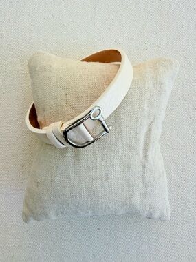 *Single Leather Reversible Band Bracelet* KEEP COLLECTIVE Retired *NIP* Cream